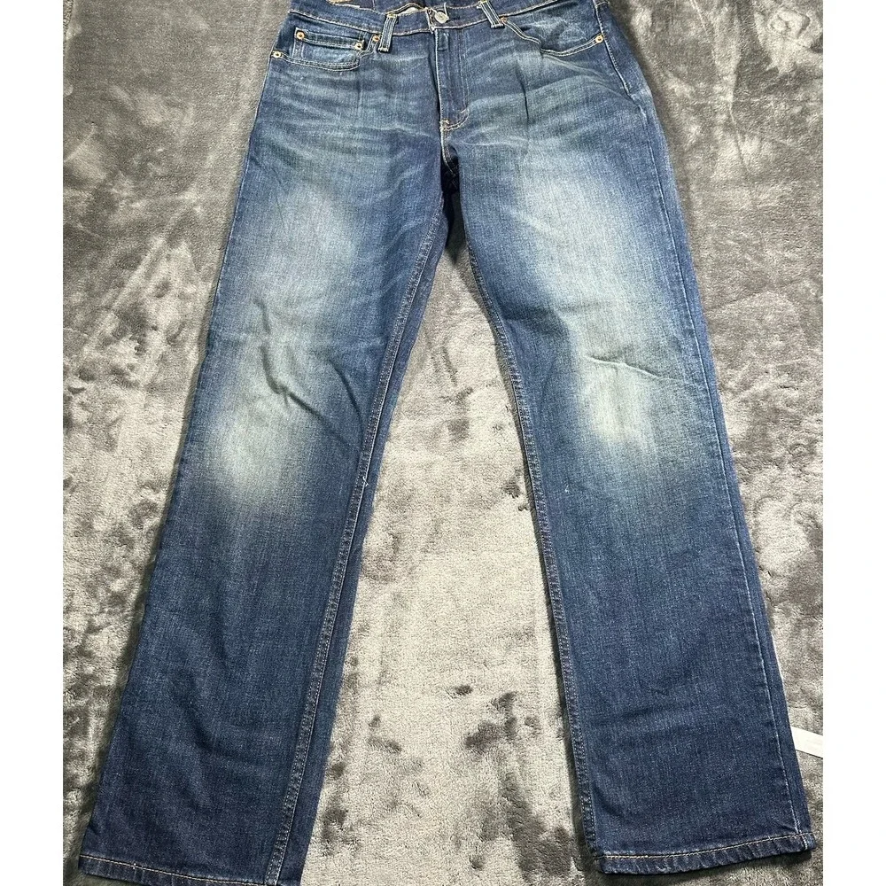 Levi's 514 Jeans Mens 33x32 Blue‎ Straight Stretch Denim Casual Everyday Washed